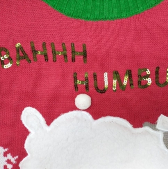 NWT With Love, Derek Ugly Holiday Bahhh Humbug Sweater, size Small - Picture 8 of 10